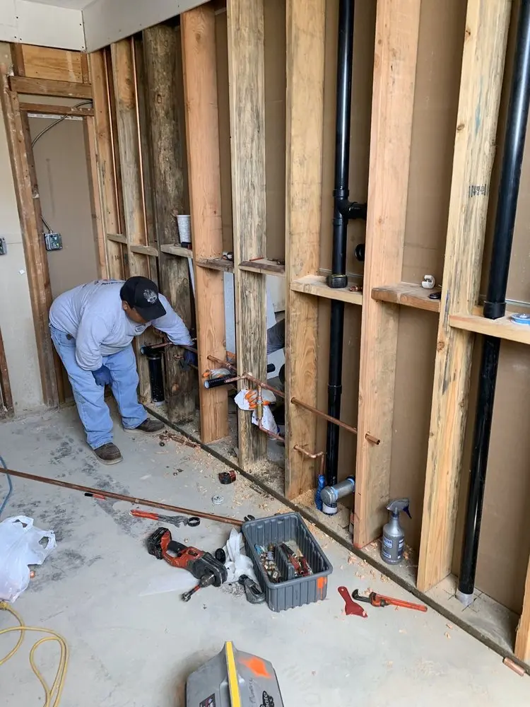 Commercial rough-in plumbing for Gas Line Repair in Strang Line